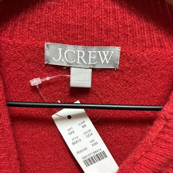 J.Crew Rollneck Sweater Women's XXS Red Maroon Wool Alpaca Supersoft BD613 NWT - Picture 6 of 16